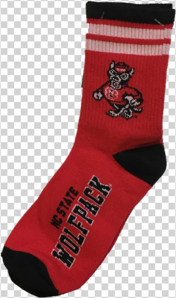 Nc State Wolfpack Youth Red And White Stripe Socks - Nc State Wolfpack