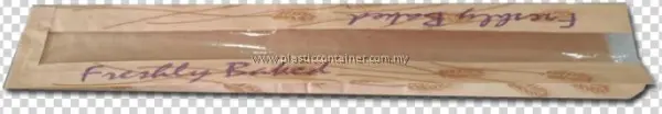 Paper Bag For French Bread With Window Brown Printed - Plank