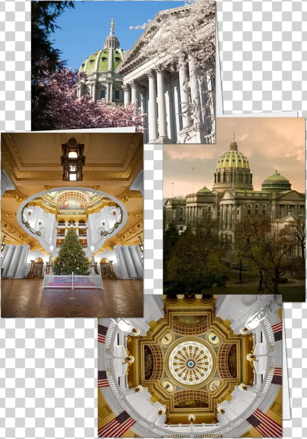 Pennsylvania Capitol Four Seasonal Note Card Set