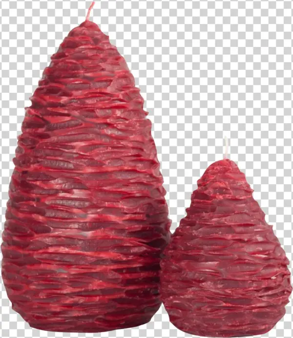 Red Pine Cone Candles