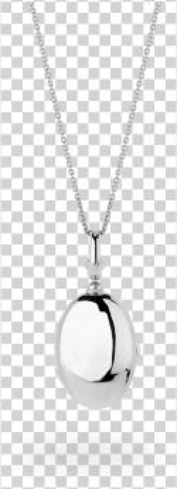 Silver Oval Locket Pendant - Dyrberg/kern