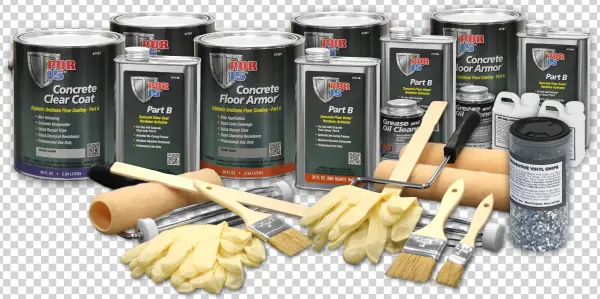 47369 Por 15 Concrete Floor Armor Deluxe Kit Dark Gray