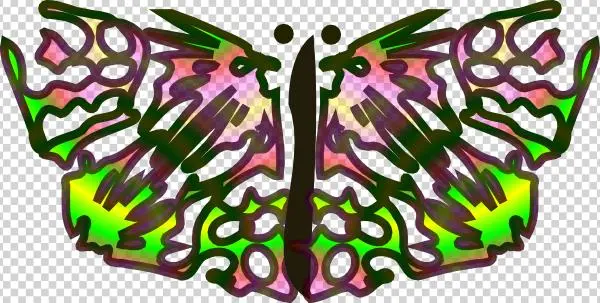 Butterfly From Star Svg Clip Arts 600 X 303 Px