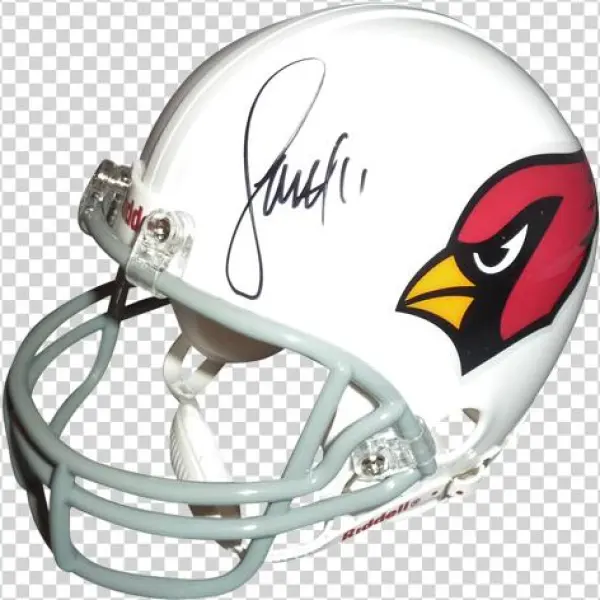 Larry Fitzgerald Autographed Arizona Cardinals Mini - Tyrann Mathieu Autographed Helmet - Full Size Speed