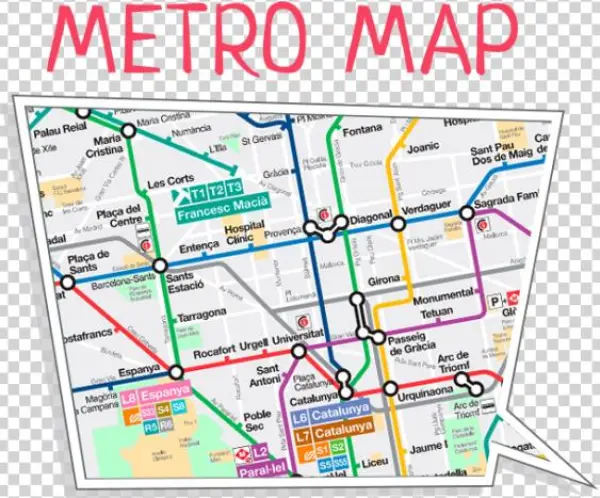 Metro Map Barcelona - Caos Perfetto - Marco Allegri