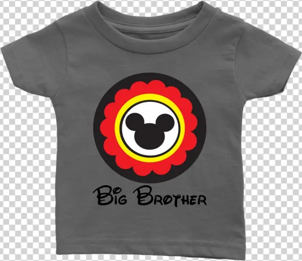 Mickey Mouse Inspired Big Brother Infant T-shirt - Artix Cartoon Boy Big Brother Family Vacation Birthday