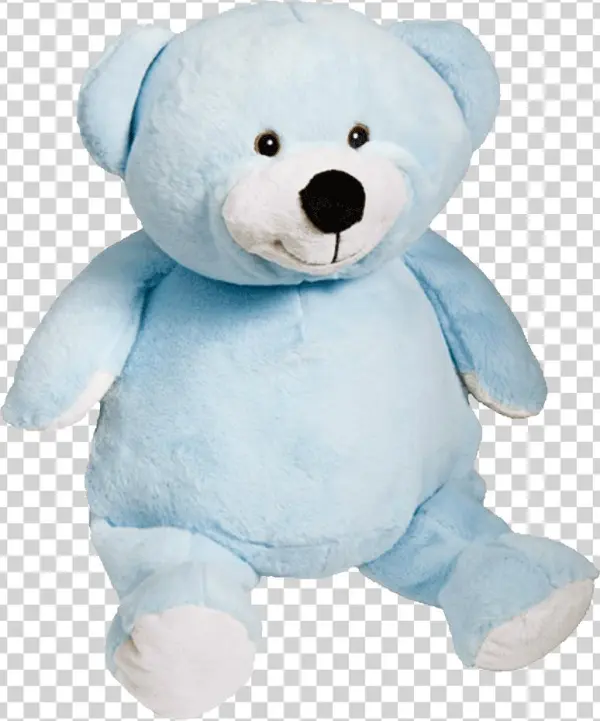 Mister Blue Buddy Bear - Embroidery Buddy Stuffed Animal - Mister Buddy Bear