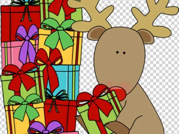 Sankt Ren Mit Geschenk-wunderlicher Karte