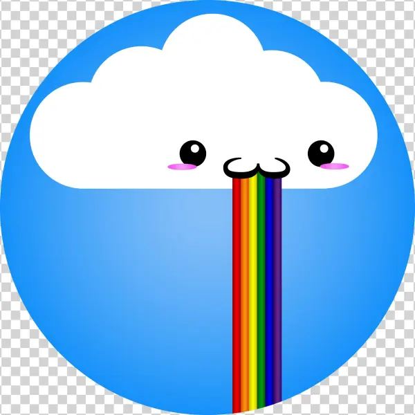 Text Clip Art - Wolke Die Regenbogen Kotzt Zum