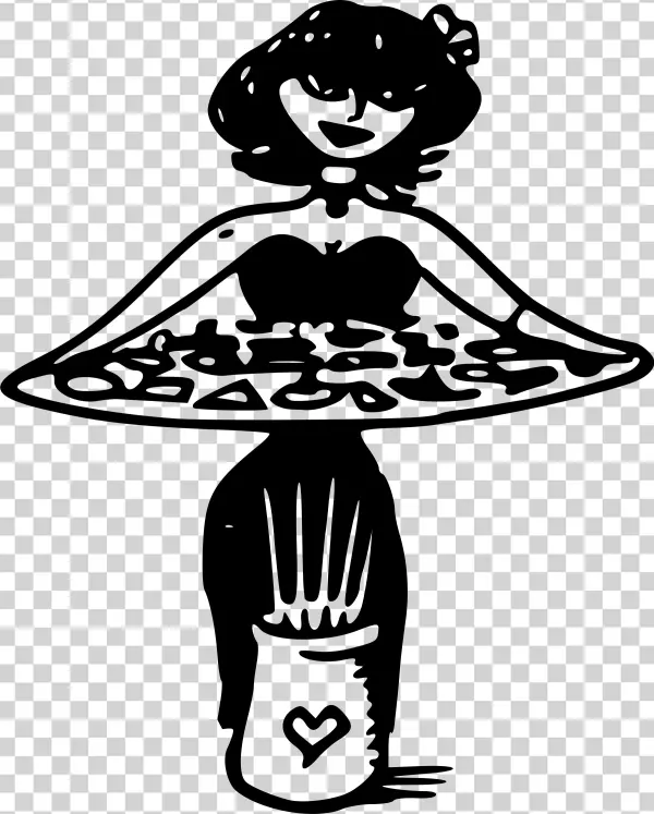 This Free Icons Png Design Of Hostess Holding A Platter