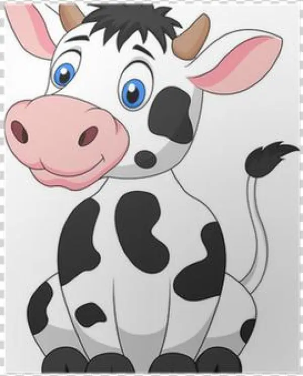 Cartoon Cow Sitting