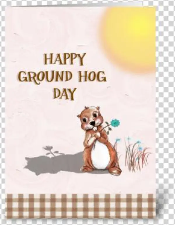 Groundhog Day Greeting Card - Cartoon