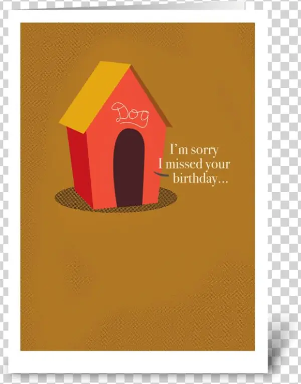In The Doghouse Greeting Card - Birthday