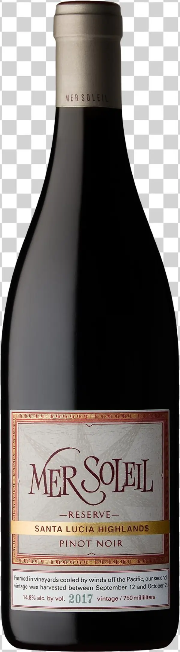 Mer Soleil 2016 Reserve Pinot Noir, Santa Lucia Highlands - Mer Soleil Santa Lucia Highlands Reserve Chardonnay