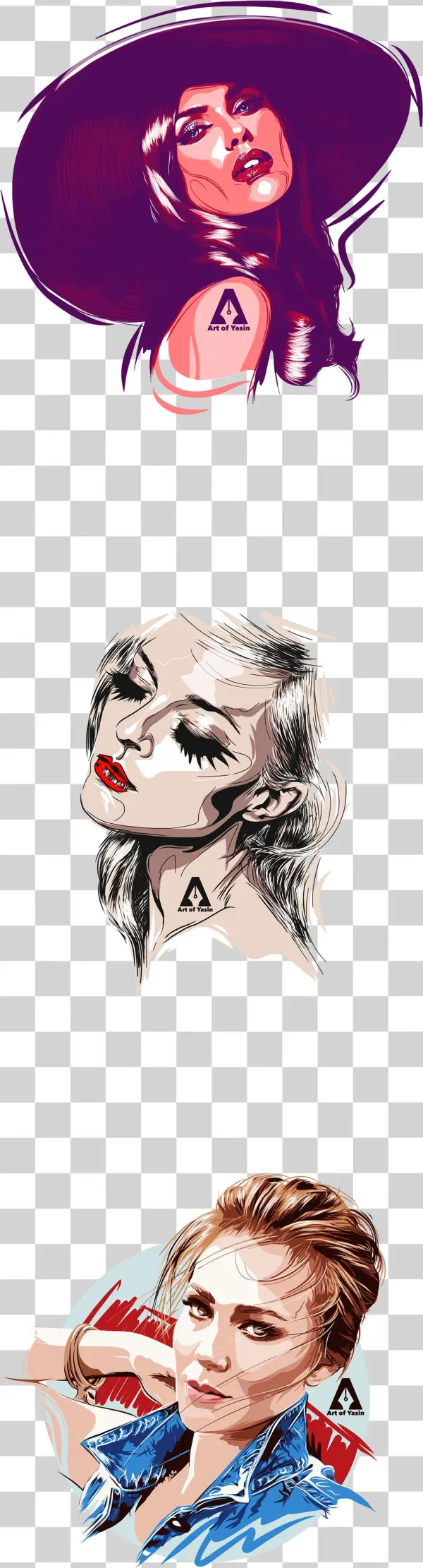 These Are My Vector Portrait Illustrations That I Shared