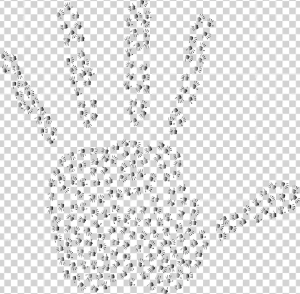 This Free Icons Png Design Of Prismatic Handprint Fractal
