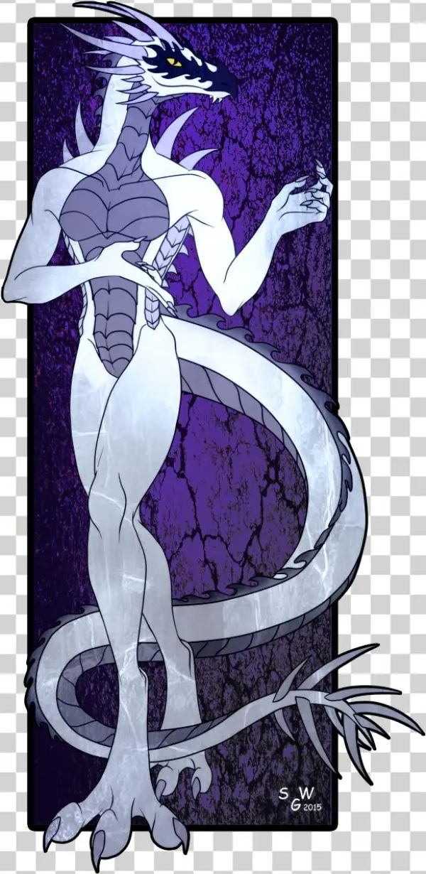 White Dragon - Cartoon