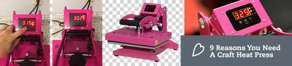 9 Reasons You Need A Pink Craft Heat Press - Craft Heat Press 9" X 12" Platen - Exclusively Distributed