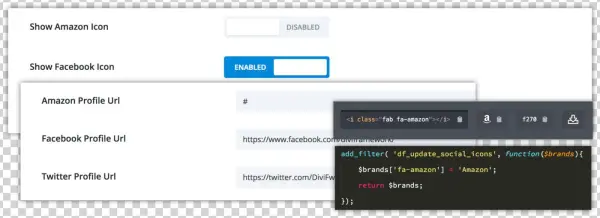 Adding Extra Social Icons For Divi - Icon