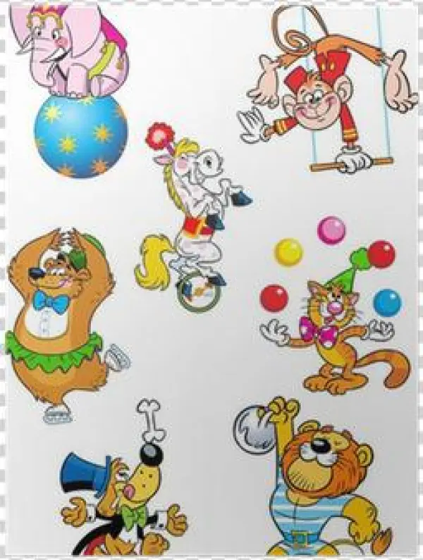 Animali Circo Cartoni