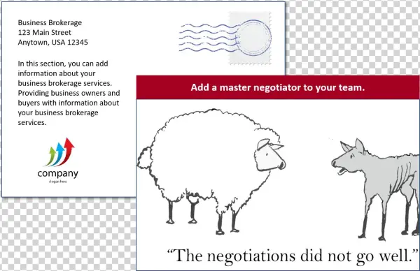 Business Broker Postcard Template - Sheep