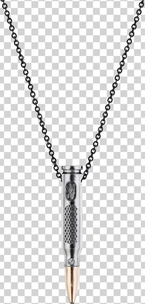 Distressed Black Bullet Necklace - Collana Sacro Cuore Rosario