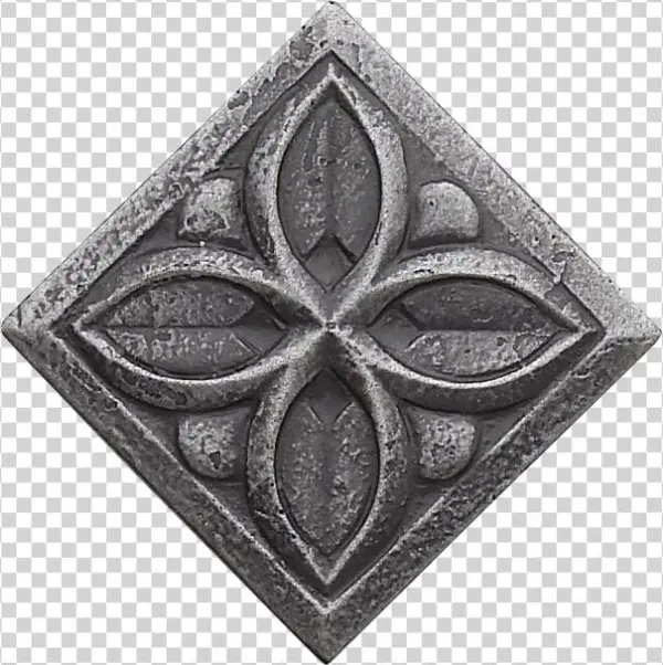 Dorset 2 X 2 Clover Dot Wrought Iron - Marazzi Dorset Cast Metal Clover Dot 2 X 2 Wrought