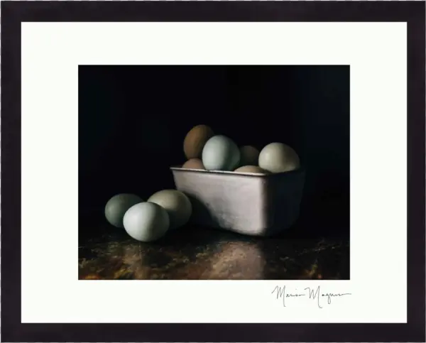 Eggs Frame With Matted Print