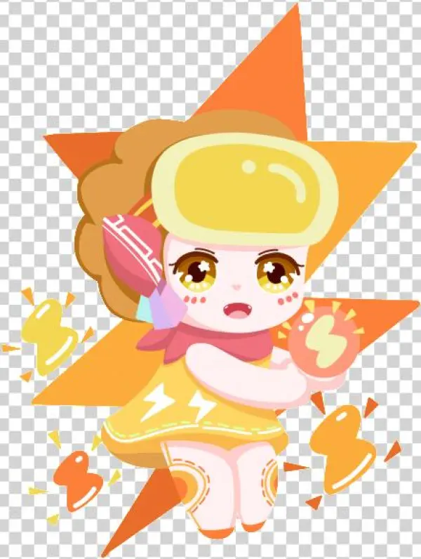 Magic Lightning Electric Light Cute Girl - Cartoon