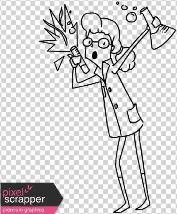 People Kit 002 Scientist Outline - Navyarrow