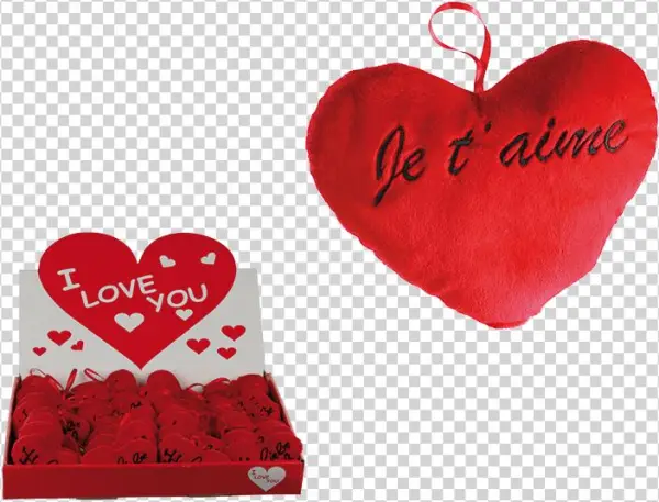 Plüschherz Rotes Herz Je T'aime 9 Cm Valentinstag Liebe