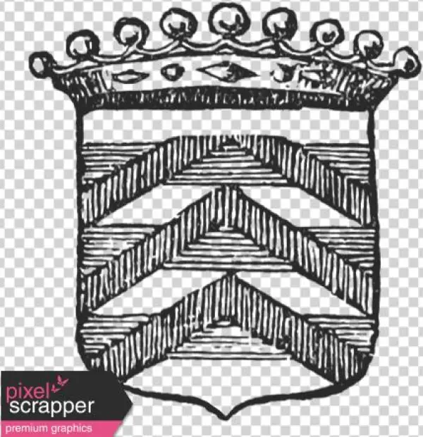 Shield Stamp Template - Volute