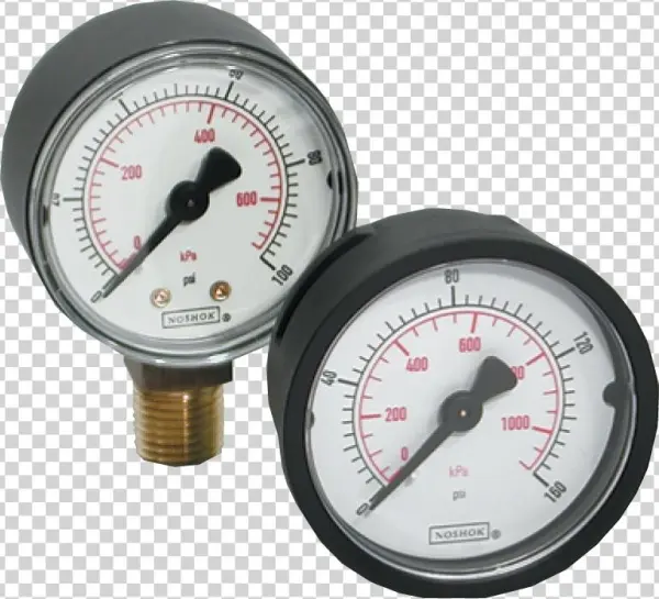 The Noshok Seires 100 Pressure Guage Ns-100 - Winters Pfq | Psi/kpa | 2" Dial 1/4" Back Connection
