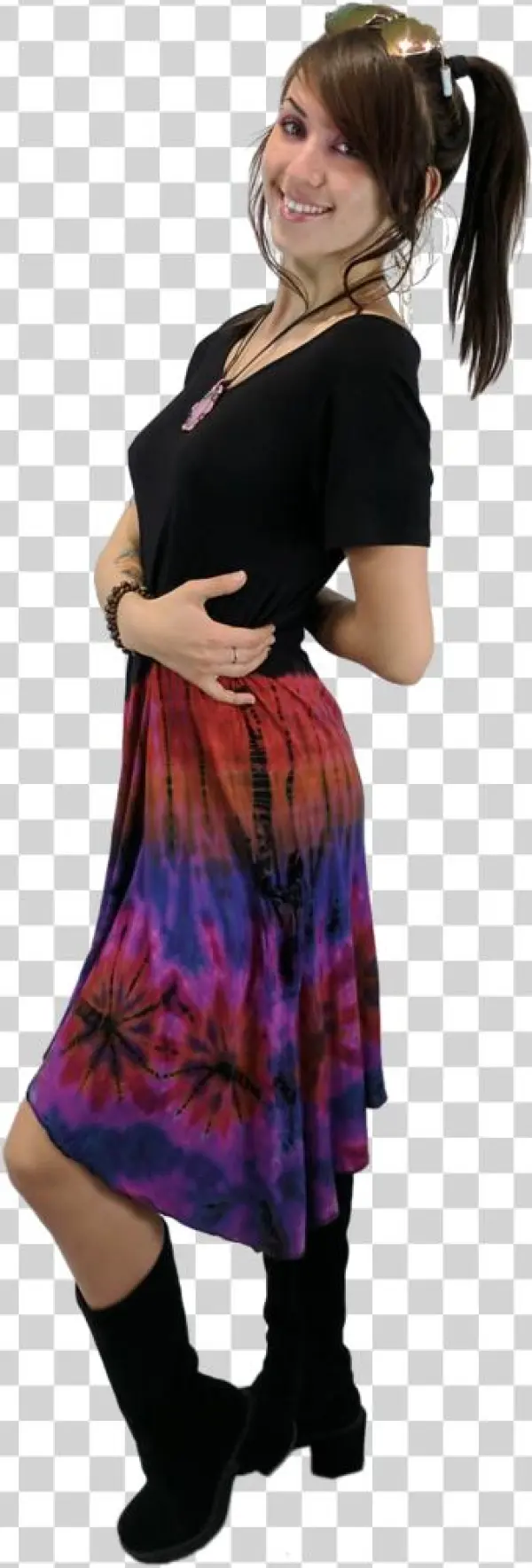Tye Die Dress By Purple Moon - Photo Shoot
