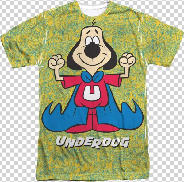 Underdog Sublimation T-shirt - Underdog Cartoon Comedy Superhero Tv Series Super Flex