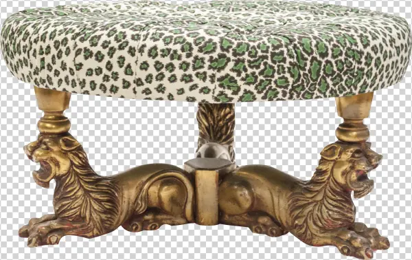 Vintage Brunschwig & Fils Lion Ottoman On Chairish