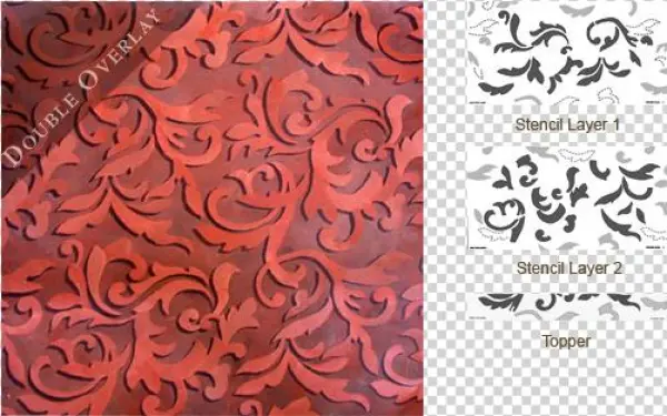 Wallovers Stephanie\'s Damask Topper - Motif