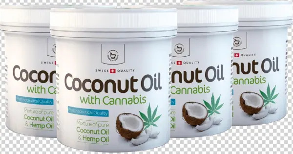 4 X Coconut Oil With Cannabis For Skin Use - Millilitre