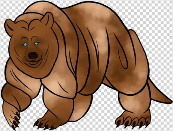 Bald Bear - Cartoon