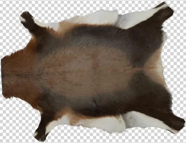 Bedrukt Imitatie Dierenvel 190x240cm Hert Donkerbruin