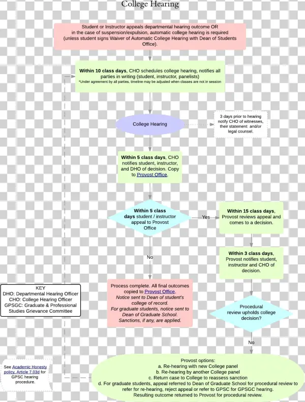 College Hearing Process - Diagram