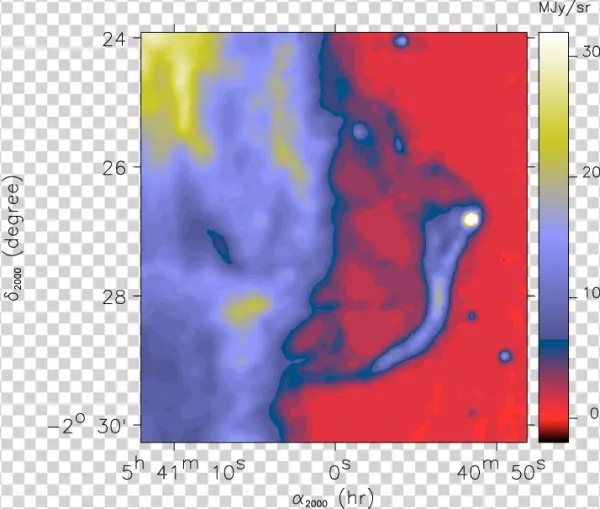 Isocam Map Of The Horsehead Nebula In The Lw2 Filter - Centimetre