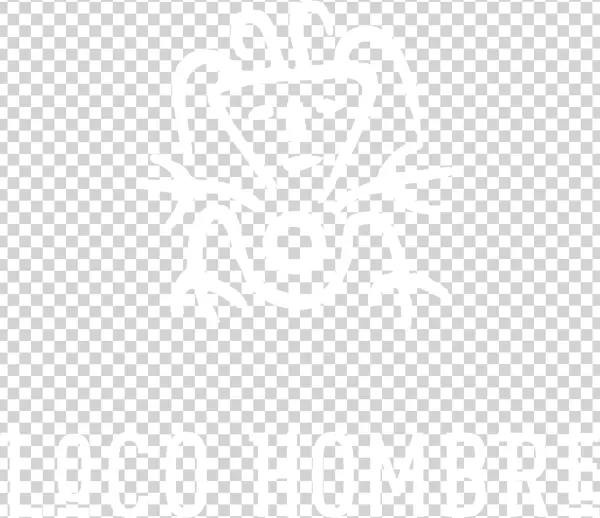 Loco Hombre Logo Black And White - Wordpress Logo White Png