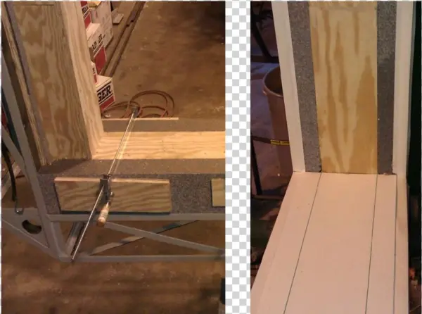 Nstallation Of Specimen Frame Insulation Around Support - Ncyp Small Wall Hanging Brass Hexagon Glass Artwork
