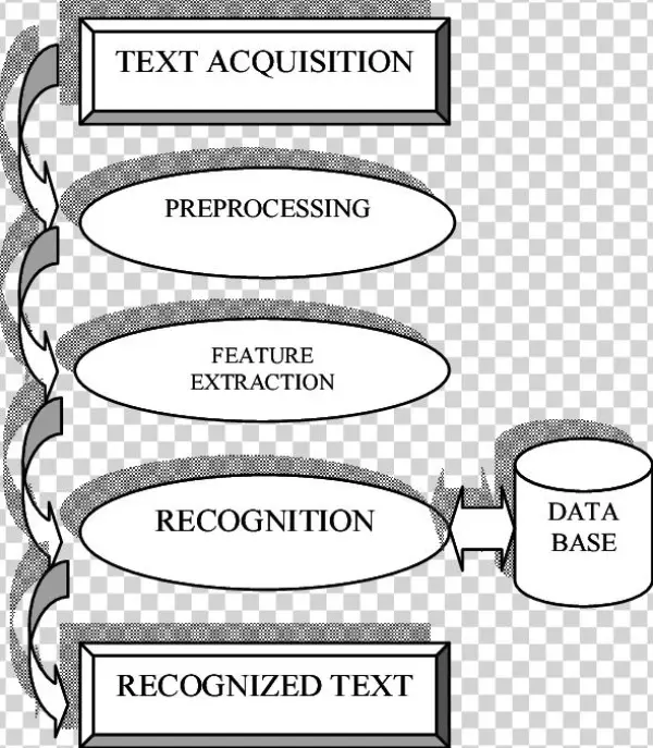 Phases Of Online Handwriting Recognition System - Cartoon