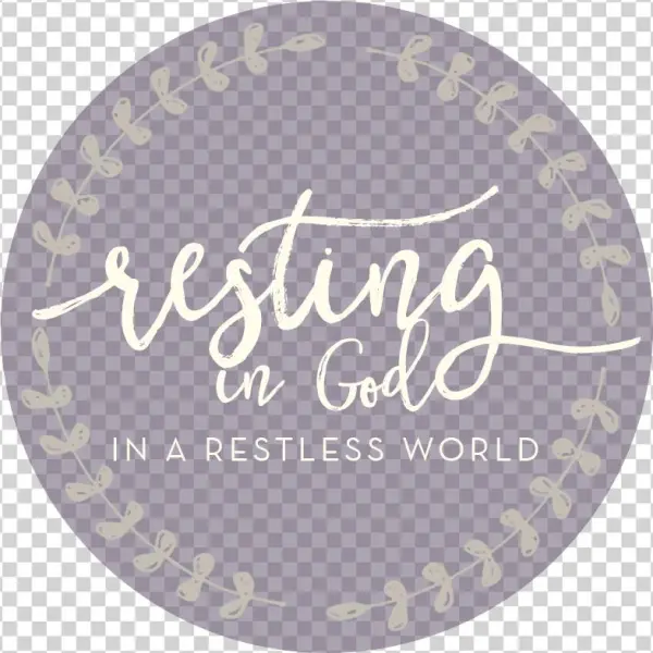 Resting In God Logo Color With Purple Back - Gourmet