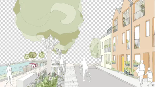 Sarah Wigglesworth Architects Trent Basin Basin Elevation - Illustration