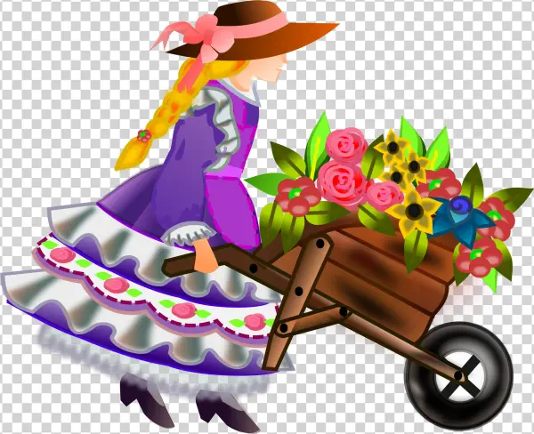 This Free Icons Png Design Of Wheelbarrow With Flowers