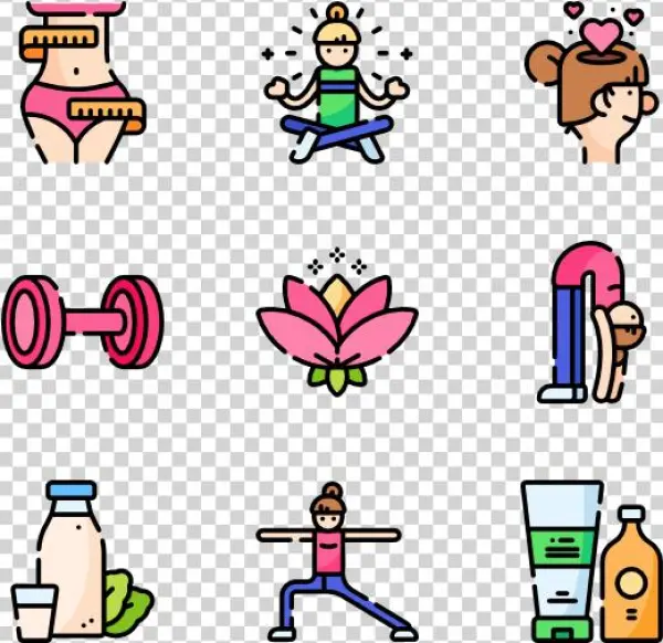 Yoga And Midfulnes - Clip Art