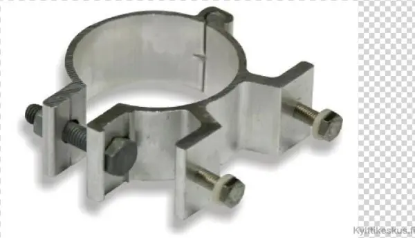 Aluminium Hinged Fixing Bracket To Fasten The Sign - Kiinnitys Tolppaan